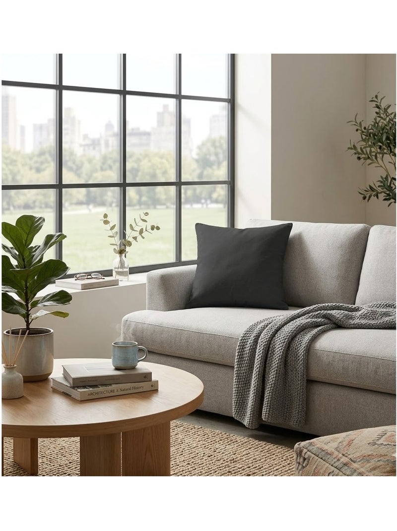 Coussin en polyester uni pop colors Noir Gris anthracite - Kiabi
