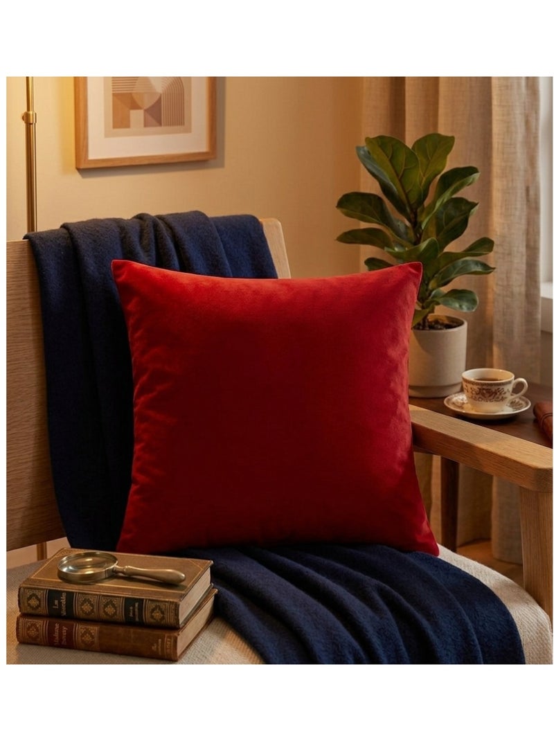 Coussin en polyester uni pop colors Rouge - Kiabi