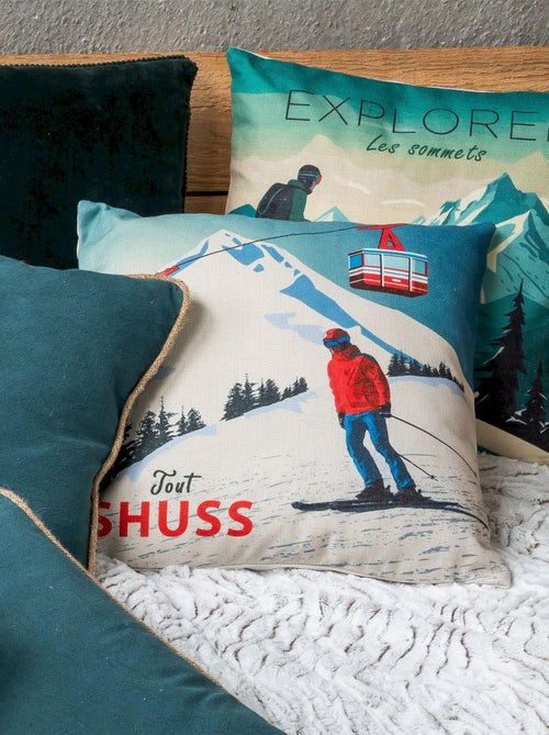 Coussin en polylin imprimé 'Deko&co' - Kiabi