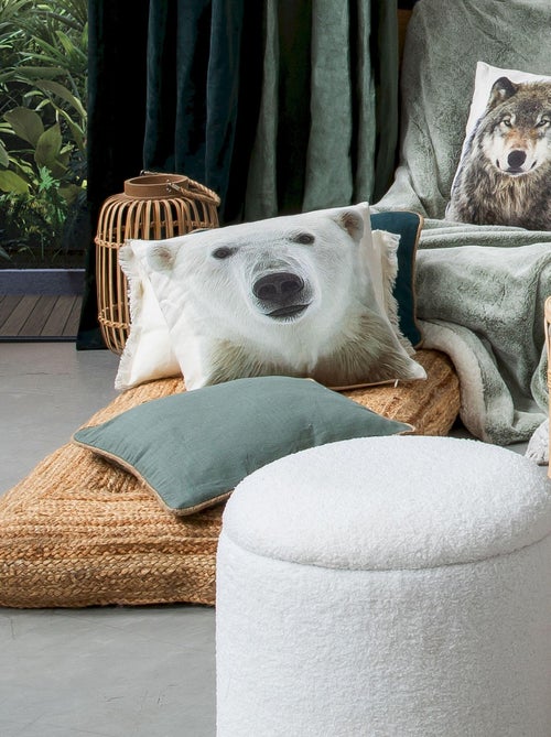 Coussin en polylin imprimé 'Deko&co' - Kiabi