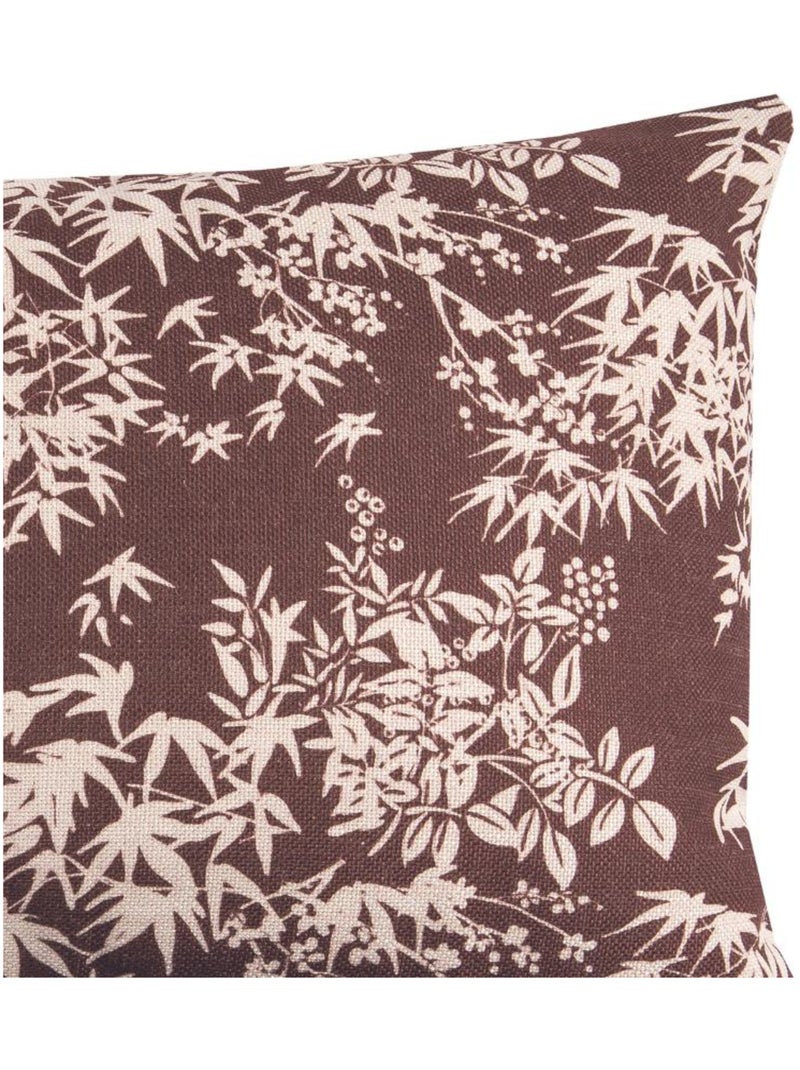 Coussin en polylin KYOTO 'Deko&co' Marron - Kiabi