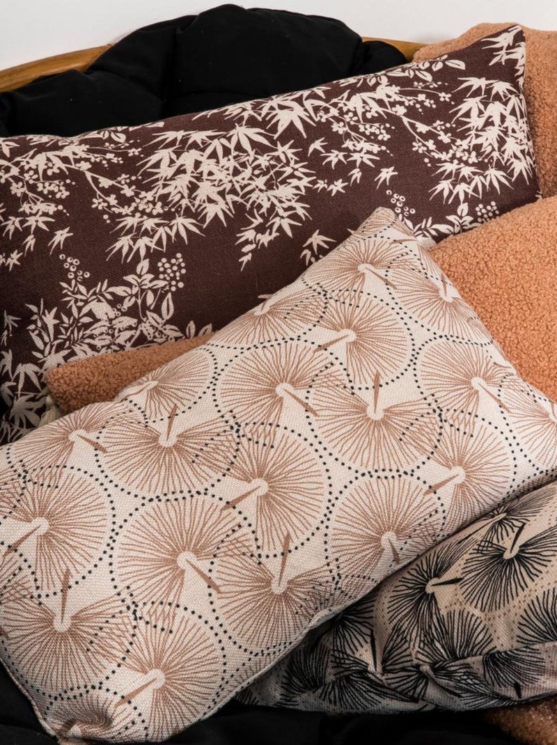 Coussin en polylin KYOTO 'Deko&co' Marron - Kiabi
