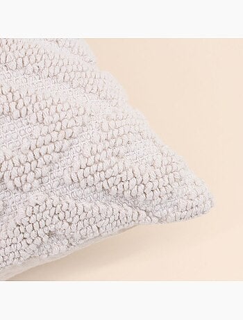 Coussin en tissu beige losanges 40x40cm