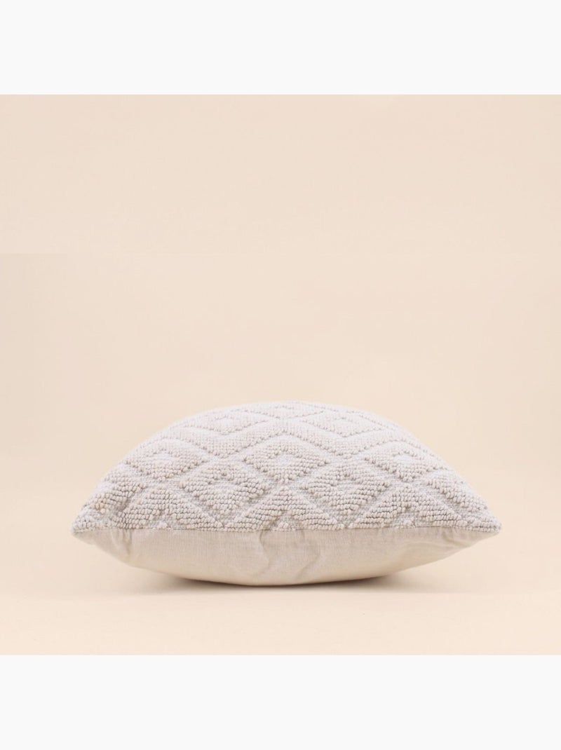 Coussin en tissu beige losanges 40x40cm Beige - Kiabi
