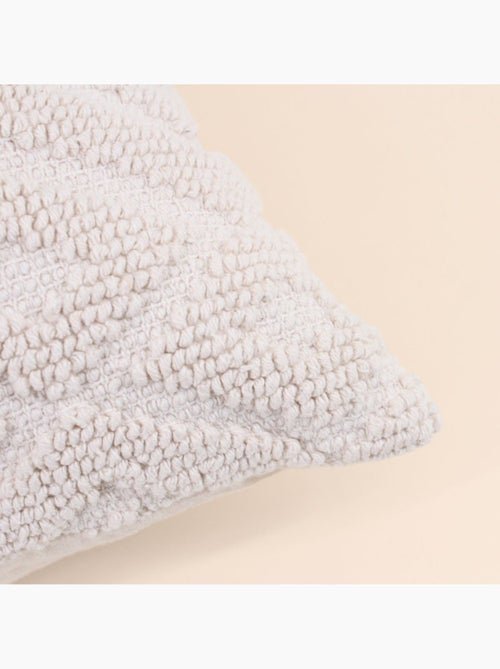 Coussin en tissu beige losanges 40x40cm - Kiabi