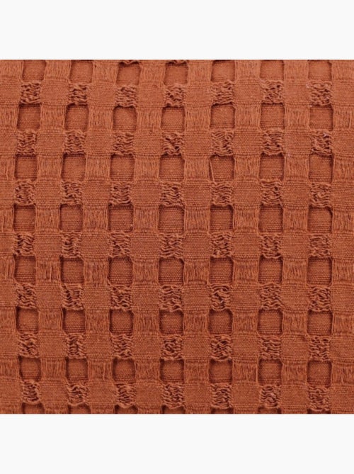 Coussin en tissu gauffré orange 45x45cm - Kiabi