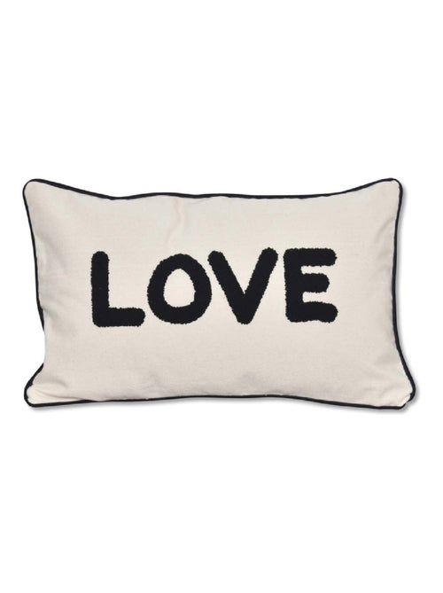 Coussin en toile Love - Kiabi