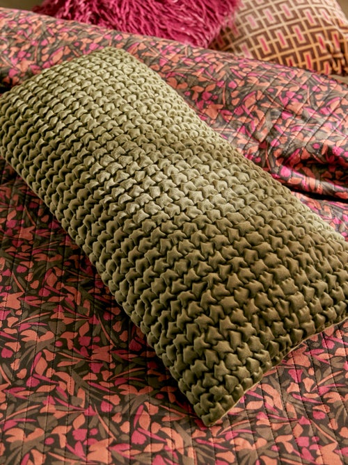 Coussin en velours  - Effet 3D moelleux - Kiabi