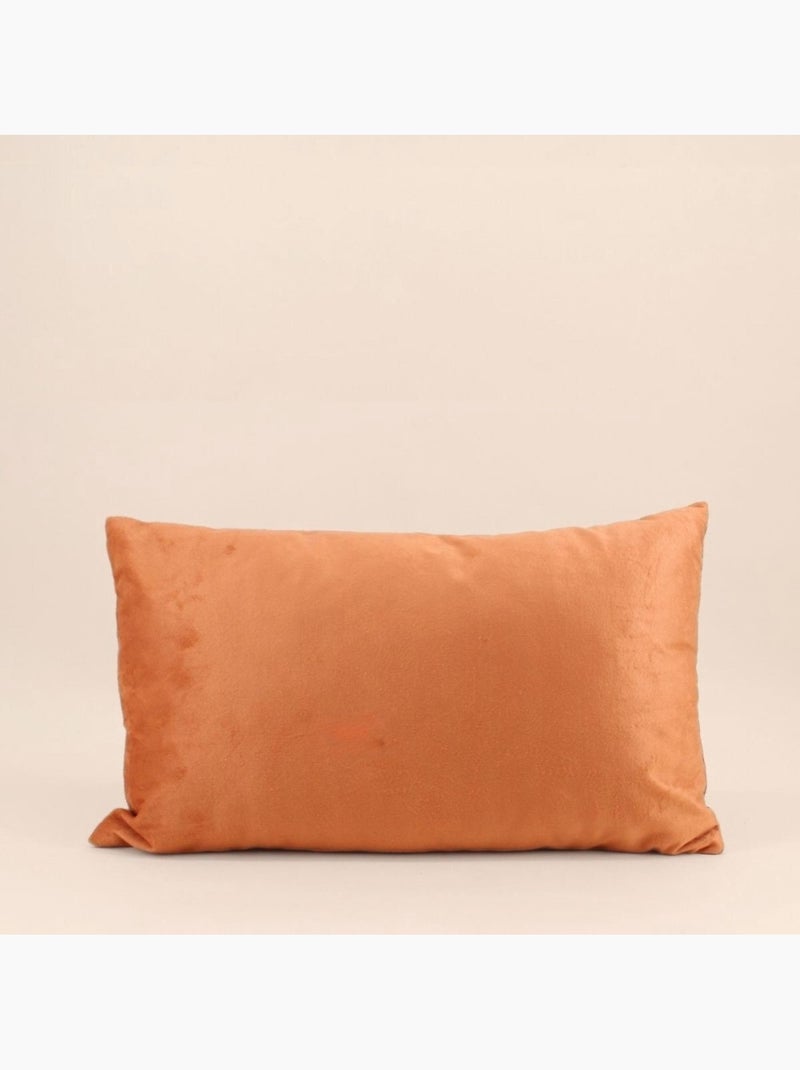 Coussin en velours à motifs 30x50cm Orange - Kiabi