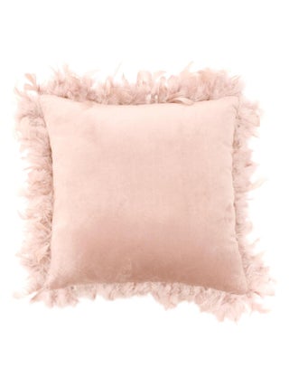 Coussin en velours à plumes