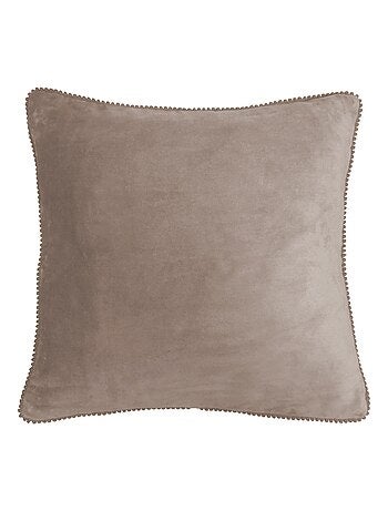 Coussin en velours avec contour perlé 'Deko&co'