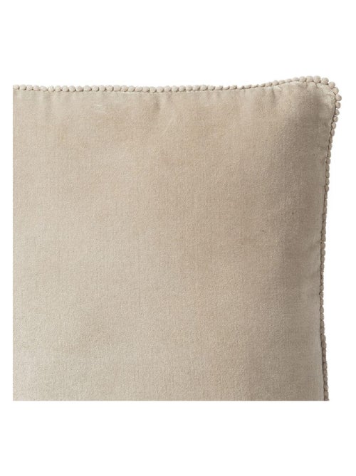 Coussin en velours avec contour perlé 'Deko&co' - Kiabi