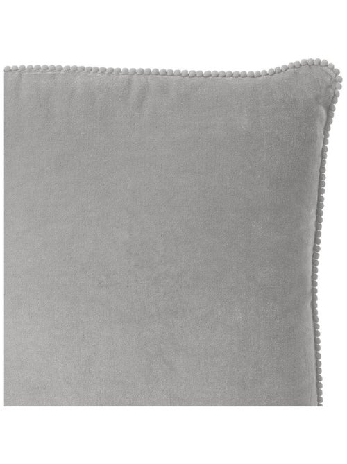 Coussin en velours avec contour perlé 'Deko&co' - Kiabi