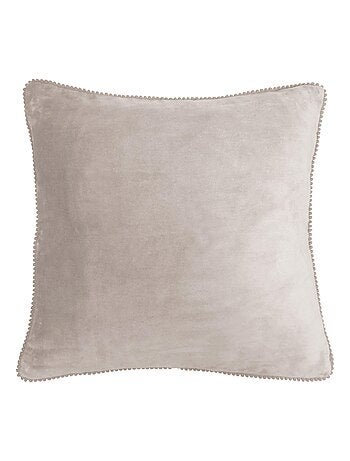 Coussin en velours avec contour perlé 'Deko&co'