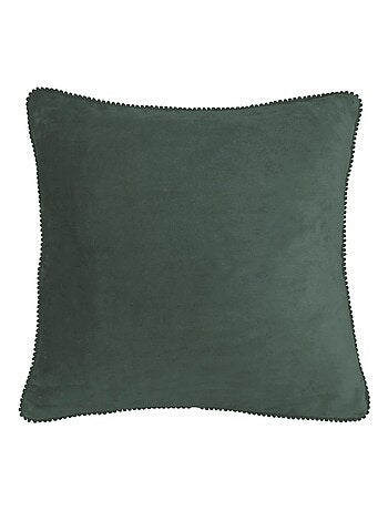 Coussin en velours avec contour perlé 'Deko&co'