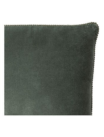 Coussin en velours avec contour perlé 'Deko&co'
