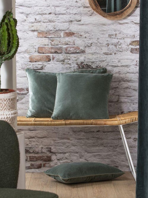 Coussin en velours avec contour perlé 'Deko&co' - Kiabi Coussin en velours avec contour perlé 'Deko&co' - Kiabi