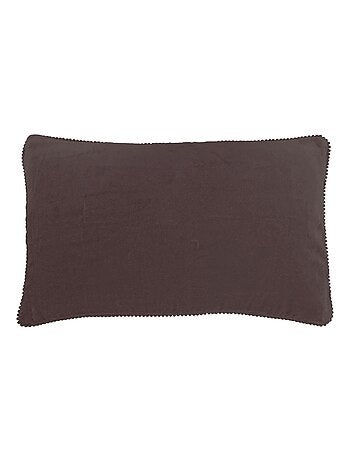 Coussin en velours avec contour perlé 'Deko&co'