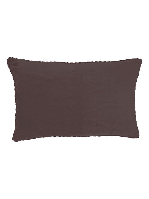 Coussin en velours avec contour perlé 'Deko&co' - Kiabi