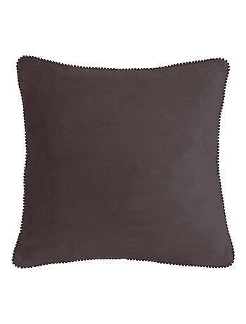 Coussin en velours avec contour perlé 'Deko&co'