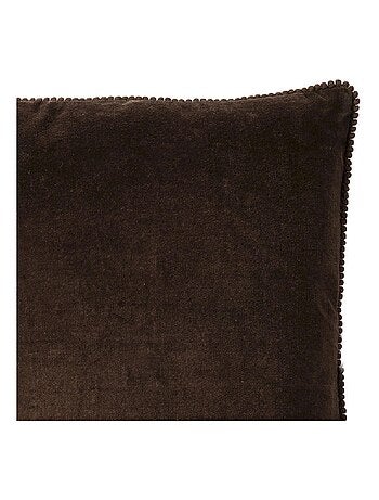 Coussin en velours avec contour perlé 'Deko&co'