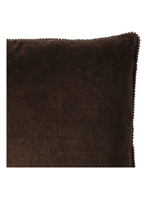 Coussin en velours avec contour perlé 'Deko&co' - Kiabi