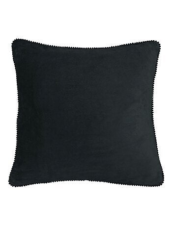 Coussin en velours avec contour perlé 'Deko&co'
