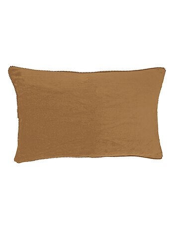 Coussin en velours avec contour perlé 'Deko&co'