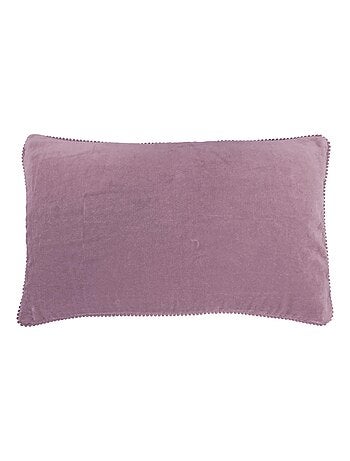 Coussin en velours avec contour perlé 'Deko&co'
