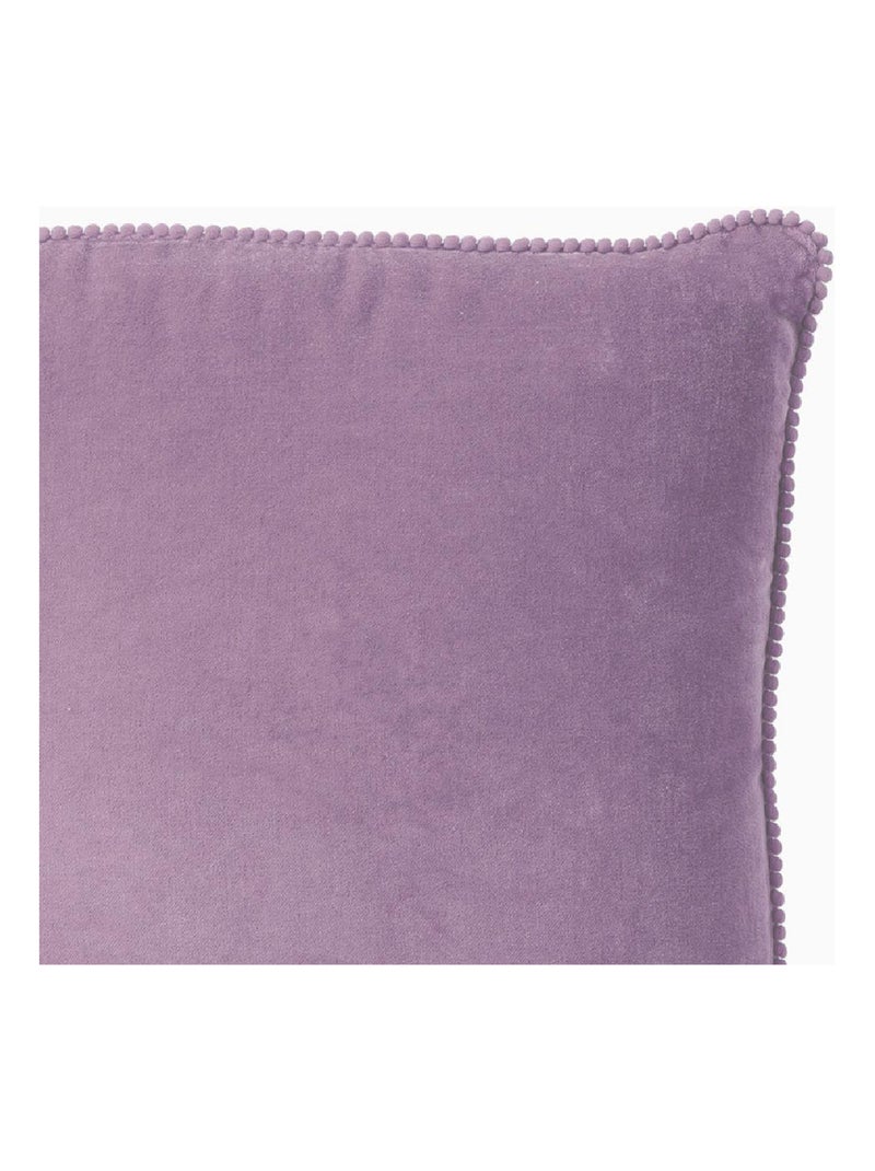 Coussin en velours avec contour perlé 'Deko&co' Parme - Kiabi