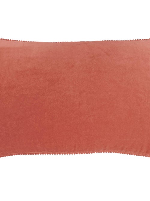 Coussin en velours avec contour perlé 'Deko&co' - Kiabi