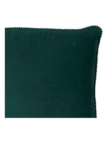 Coussin en velours avec contour perlé 'Deko&co'