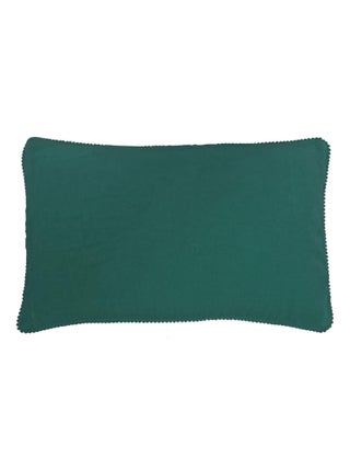 Coussin en velours avec contour perlé 'Deko&co'