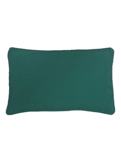 Coussin en velours avec contour perlé 'Deko&co' - Kiabi