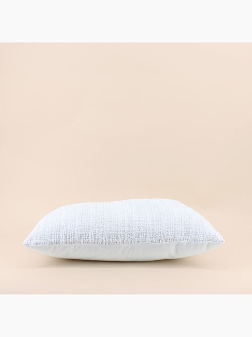 Coussin en velours blanc texturé 40x60cm - Kiabi
