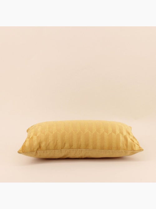 Coussin en velours brodé jaune 30x50cm - Kiabi