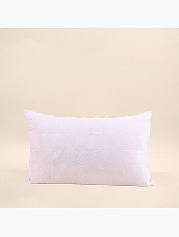 Coussin en velours brodé rose 30x50cm
