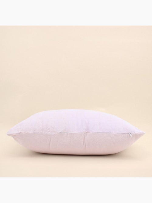 Coussin en velours brodé rose 30x50cm - Kiabi
