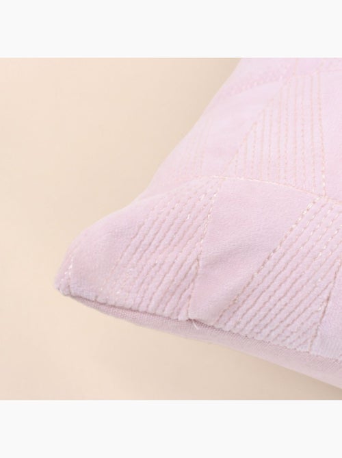 Coussin en velours brodé rose 30x50cm - Kiabi