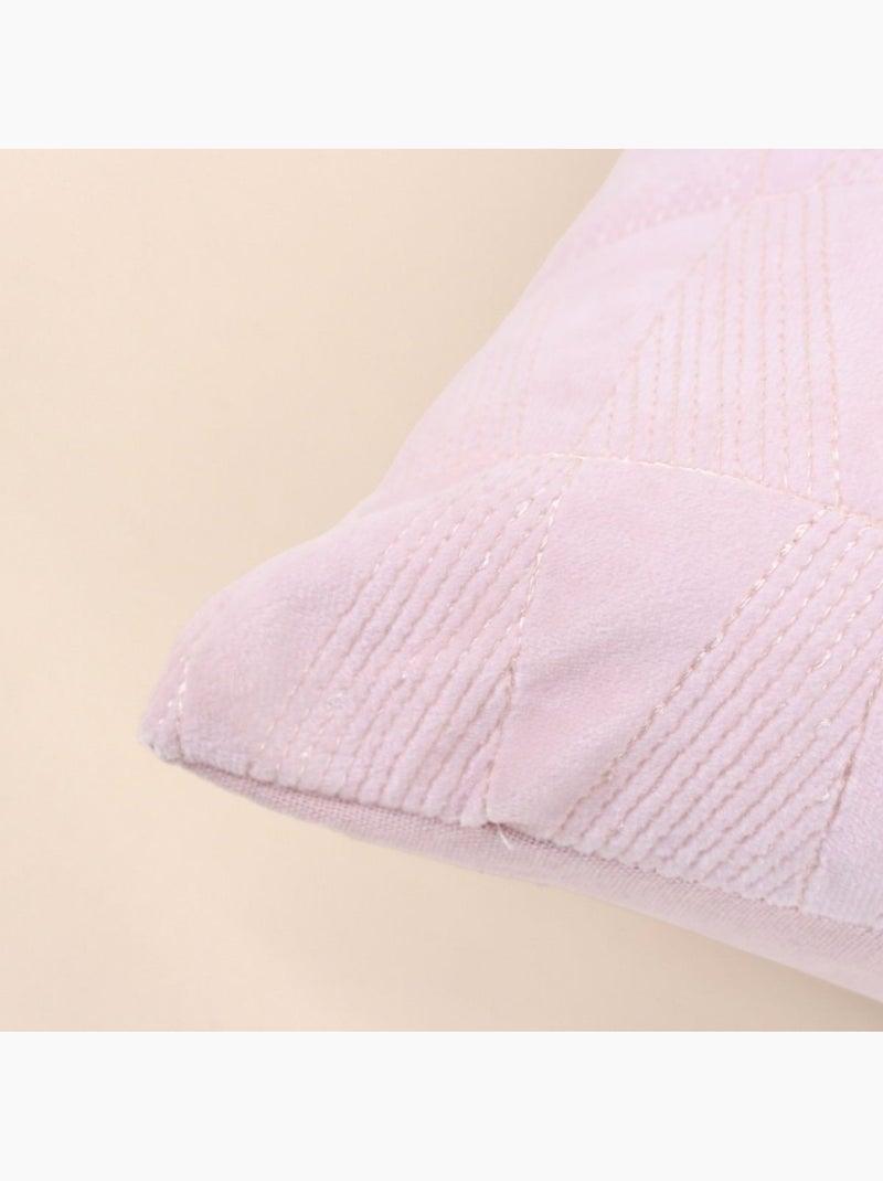 Coussin en velours brodé rose 30x50cm Rose - Kiabi
