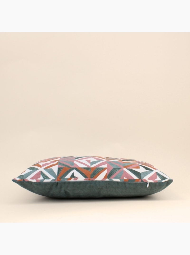 Coussin en velours coloré 30x50cm Terre cuite - Kiabi