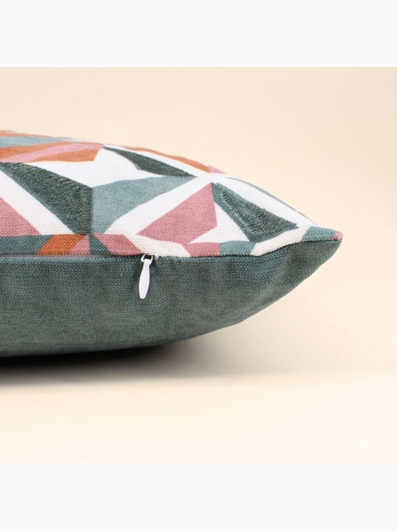 Coussin en velours coloré 30x50cm Terre cuite - Kiabi