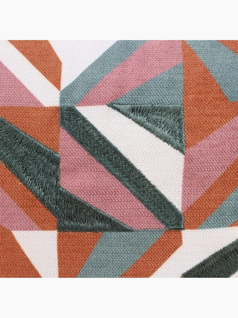 Coussin en velours coloré 30x50cm Terre cuite - Kiabi