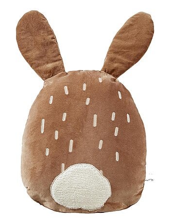 Coussin en velours coton Pompon le petit lapin
