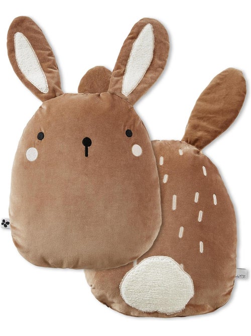 Coussin en velours coton Pompon le petit lapin - Kiabi Coussin en velours coton Pompon le petit lapin - Kiabi