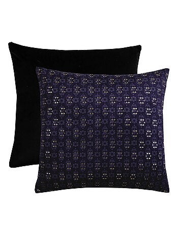 Coussin en velours imprimé LAZARO 'Deko&co'