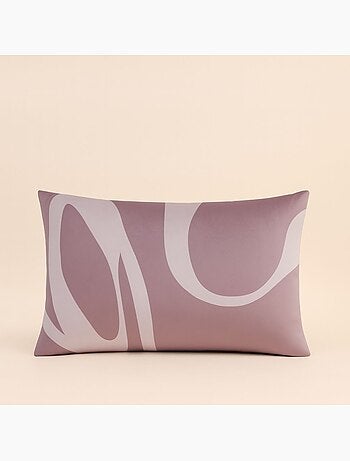 Coussin en velours zébré rose 40x60cm