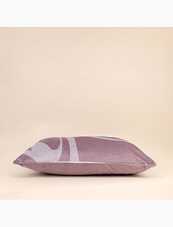 Coussin en velours zébré rose 40x60cm
