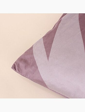 Coussin en velours zébré rose 40x60cm
