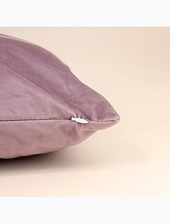 Coussin en velours zébré rose 40x60cm